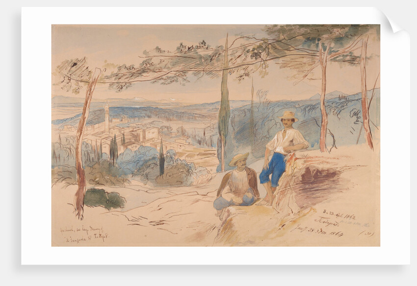 Potamos, Corfu by Edward Lear